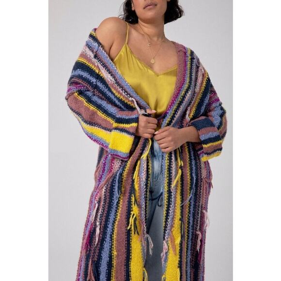 Anthropologie Pilcro Dreamer Striped Duster Sweater Size XS/S - Picture 1 of 11